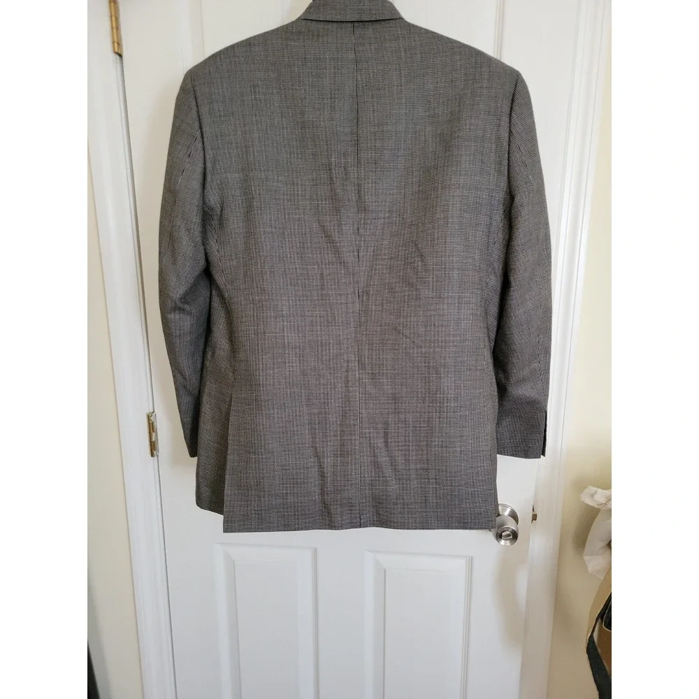 MICHAEL KORS Mens Blazer Sport Coat Jacket 42R Gray Silk Wool Suits Sport Jacket